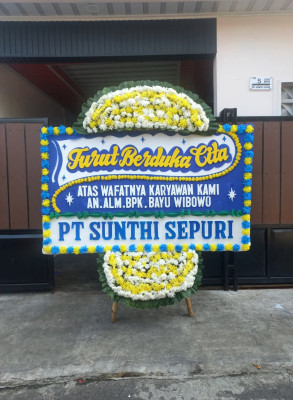Papan Bunga Duka di Pangandaran